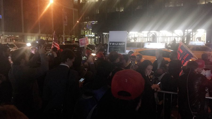 Trump supporters in New York [Sara Al-Ansari]